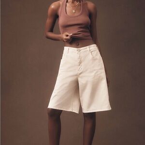 Pilcro Mid-Rise Classic Bermuda Shorts Anthropologie Neutral Size 31 NWT